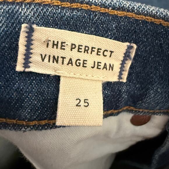 MADEWELL Women’s 25 The Perfect Vintage Jean Medium Dark Wash Straight Leg - Picture 5 of 7